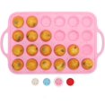 Silicone Mini Muffin Pan Mini Cupcake Pans Nonstick 24, Small Baking