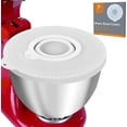 thumbnail image 1 of PQPO Silicone Mixers Bowl Cover Compatible with KitchenAid 4.5-5 Quart Tilt-Head Stand Mixers Bowl,with Collapsible Small Bowl(White), 1 of 6