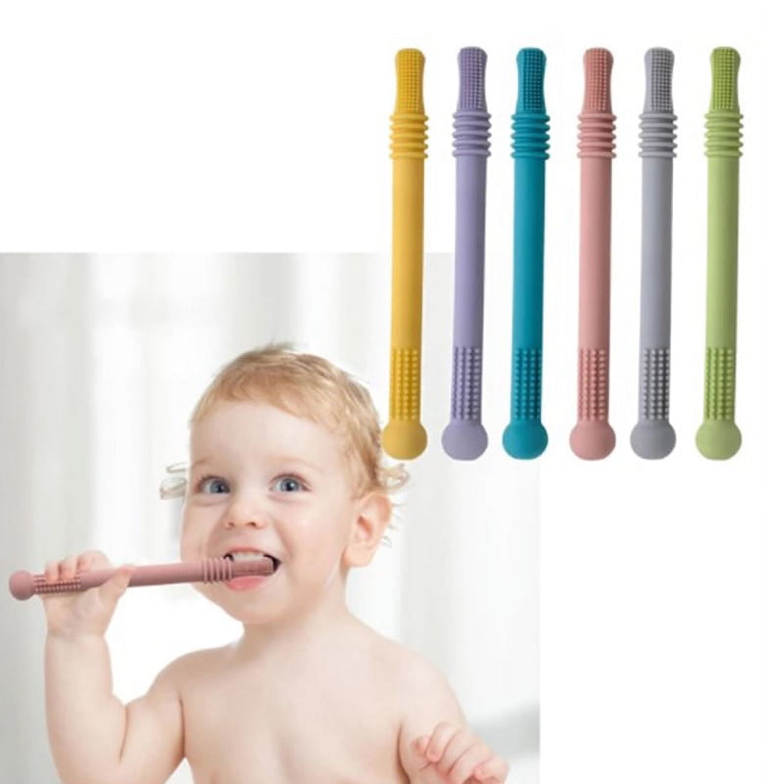 Silicone Molar Straw Baby Teether Baby Chewable Safe Toy Baby Teething