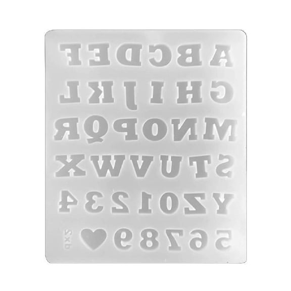 Silicone Mold 26 Letters Epoxy Resin Molds 0-9 Digital Alphabets Letters Casting