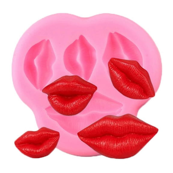 Silicone Mold Chocolate Red Lip Shape Fondant Cake Candy Biscuits Moulds Baking Decorating Tool for Dessert Cake