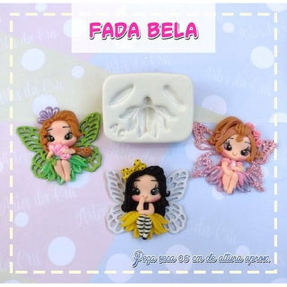 Silicone Mold Fada Bela -  Bela Fairy  -  - Artes da Cris Collections
