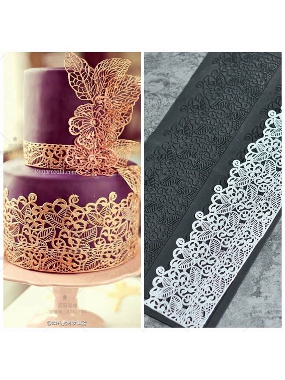 Silicone Mold Fondant Cake Lace Embossed Cake Mold Sugar Lace Mat Cake Decorating Tool Embossing Mat
