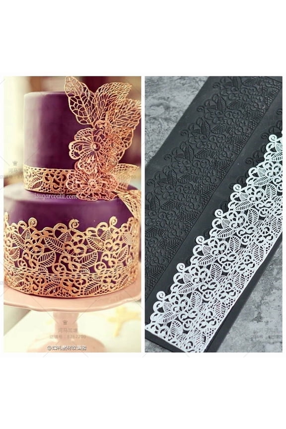 Silicone Mold Fondant Cake Lace Embossed Cake Mold Sugar Lace Mat Cake Decorating Tool Embossing Mat