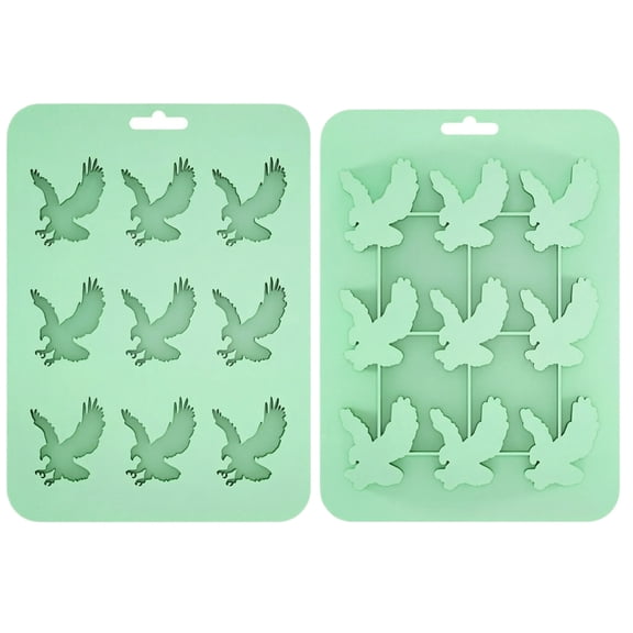 Silicone Mold, Ice Mold, Eagle Shaped, 10X6 In, Green, 1 Pc, Silicone Baking Sheets, Silicone Ice TraysforFreezer, Candy Mold, Freezer CubesforFood Storage, Baking, Tray