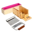 thumbnail image 1 of Silicone Mold Kit DIY Soap Making Tools With Adjustable Wood Box,Stainless Steel Wavy & Straight Scraper For Soap Making Supplies, 1 of 7