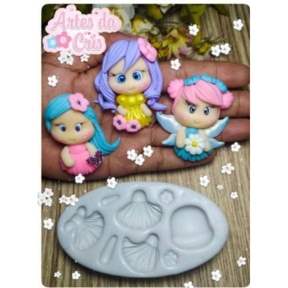Silicone Mold Menina Primavera - Spring Girl Collection  Artes da Cris