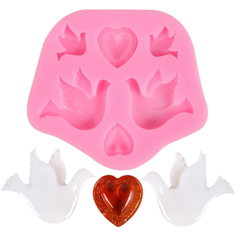 Heart-shaped Silicone Mold for Fondant Cake Decor