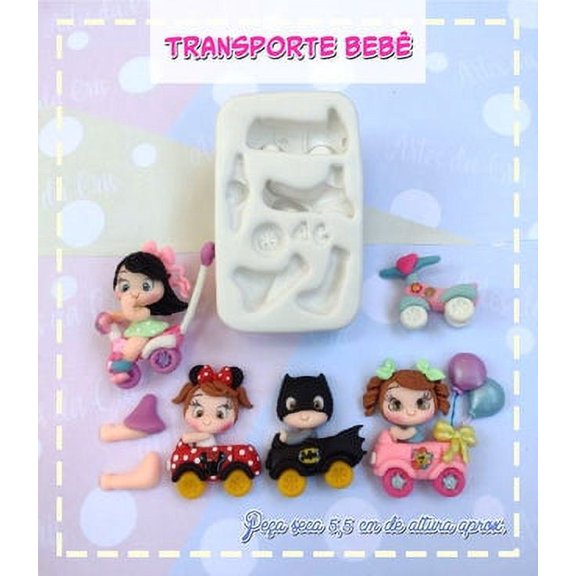 Silicone Mold Transporte Bebe - Baby Carriage - Artes da Cris Collection