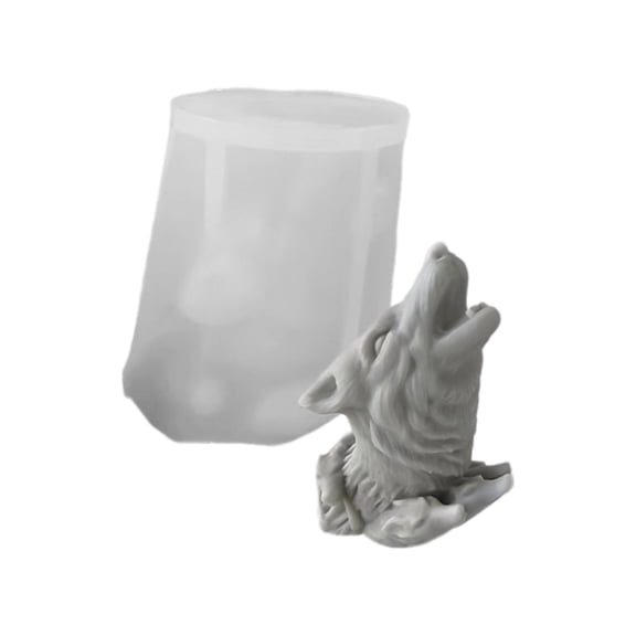 Silicone Mold Unique Animal Statue Soap for Animal Lovers Home Decorations Wolf Head Ornament