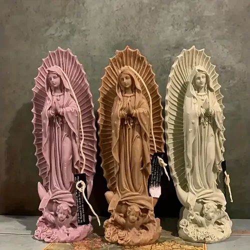 Silicone Mold for Virgin Mary Making Goddess Sculpture Candle Craft Resin Mold Goddess statue aromatherapy candles silicone mold  Resin Aromatherapy Gypsum Wax Clay Craft