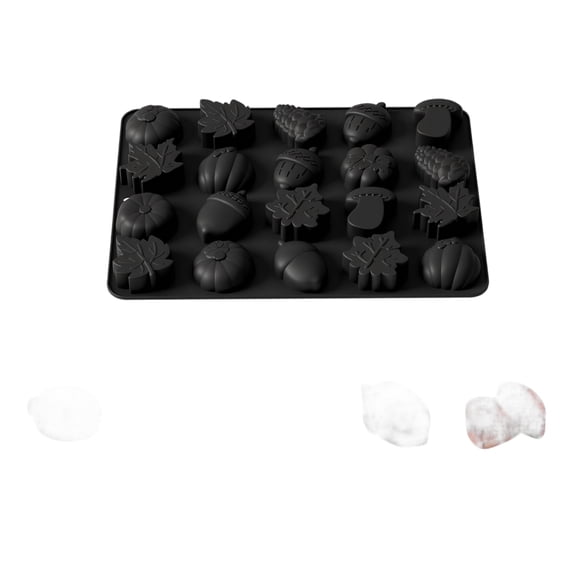 Silicone Mold for Baking with 20 Cavities Pumpkin Maple Leaf Floral Shape for Mousse Jelly Pudding French Cake Candle Making