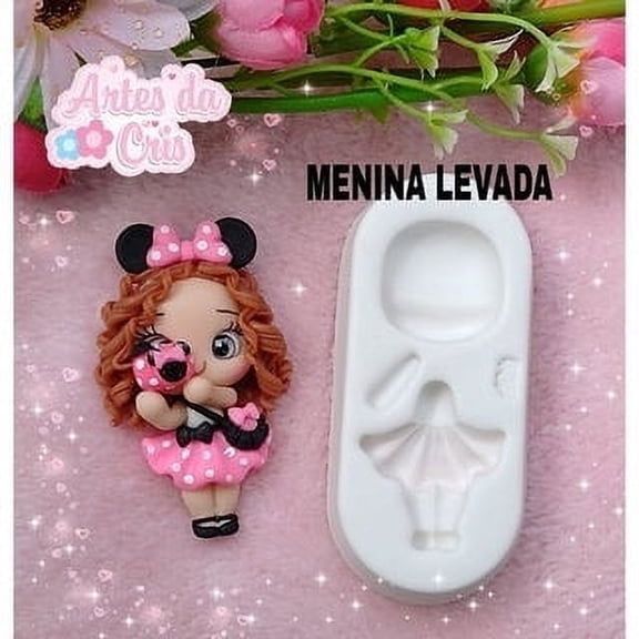 Silicone Molde Menina Levada - Girl  - Artes da Cris Collection