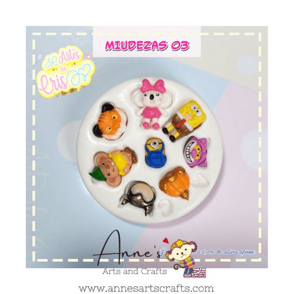 Silicone Molde Miudezas 03 - Miniatures 03  - Artes da Cris Collection