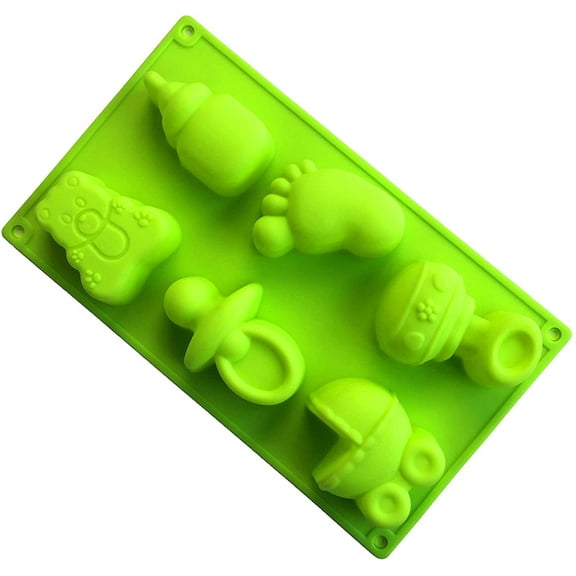 Silicone Molds, 6 Cavity Chocolate Molds Soap Mold Bakeware Mold for Cake Soap Chocolate Candy Cupcake Jelly Bread Pudding Muffin