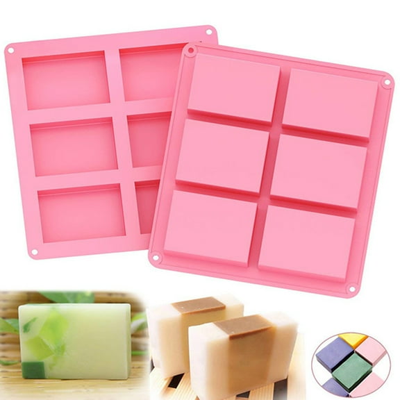 Silicone Molds for Baking 6 Cavity Epoxy Resin Mold DIY Coaster Cake Muffin Tart Pastry Bakeware Non-Stick Cake Mold Chocolate Dessert Bakeware DIY Baking Tool