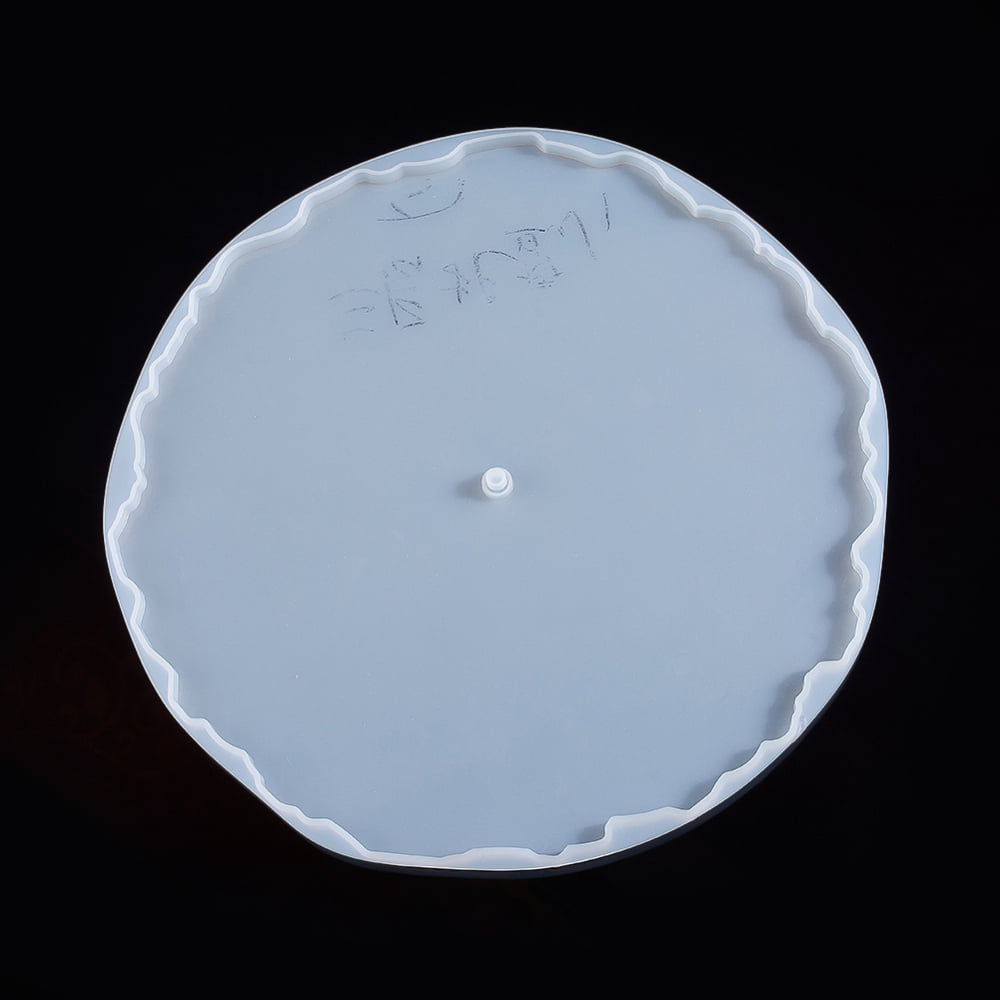 Silicone Molds Resin Casting Molds For UV Resin Epoxy Resin Jewelry Making Flat Round Tray White 250x7mm Inner Diameter: 240mm