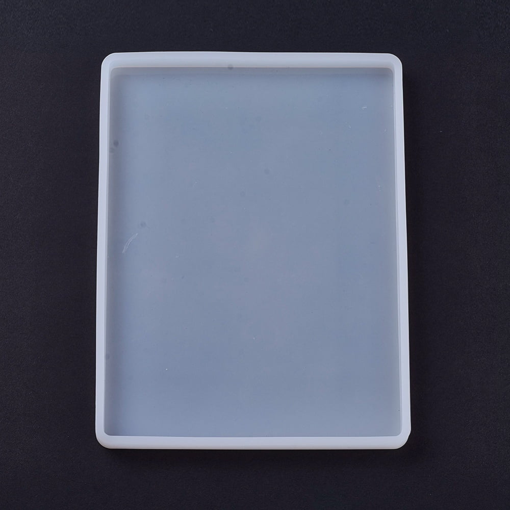 Silicone Molds Resin Casting Molds For UV Resin Epoxy Resin Jewelry Making Rectangle White 205x155x12mm Inner: 198x148mm