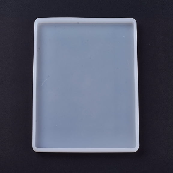 Silicone Molds Resin Casting Molds For UV Resin Epoxy Resin Jewelry Making Rectangle White 205x155x12mm Inner: 198x148mm