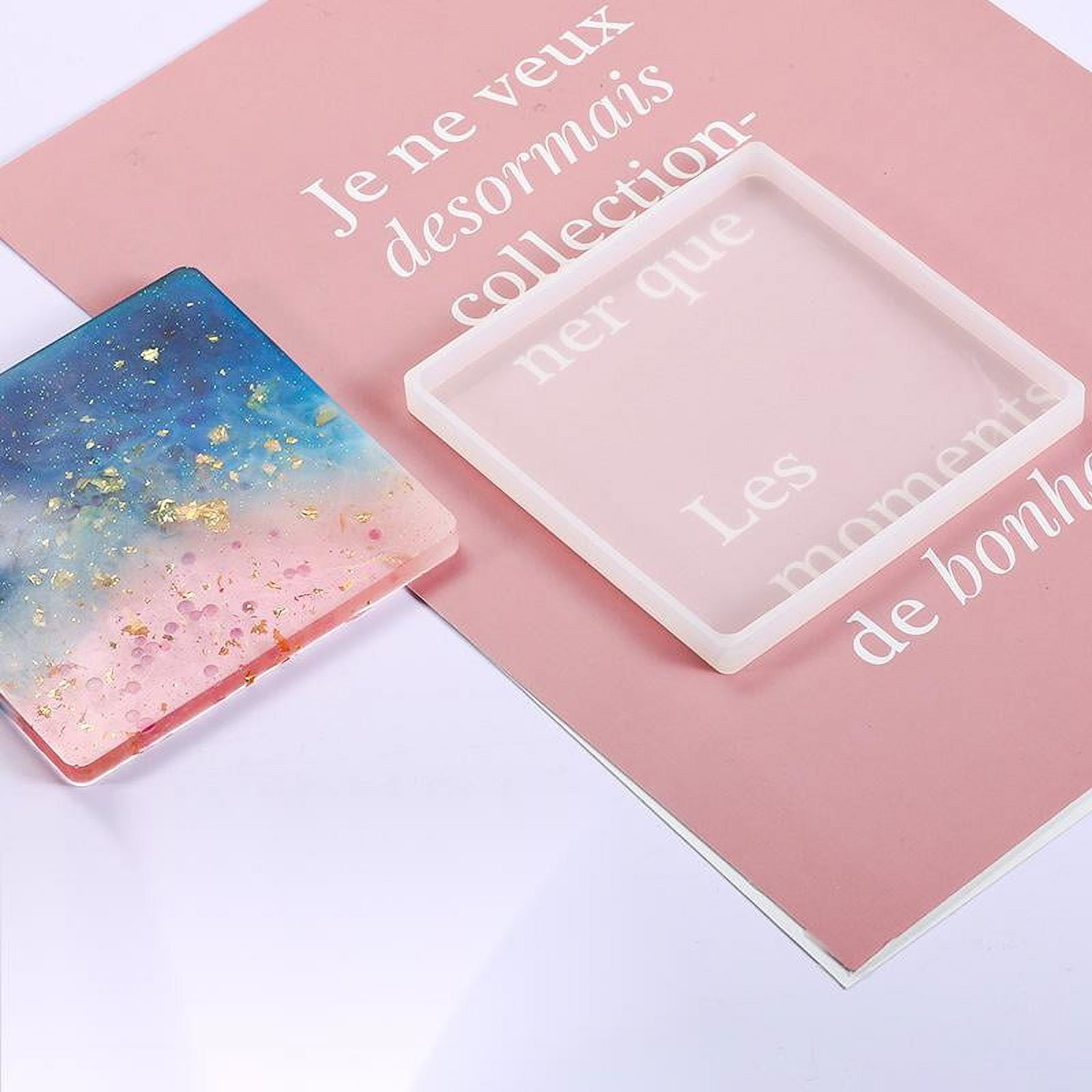 Silicone Molds Resin Casting Molds For UV Resin Epoxy Resin Jewelry Making Square White 186x186x12mm Inner: 176x176mm diy