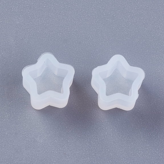 Silicone Molds Resin Casting Molds For UV Resin Epoxy Resin Jewelry Making Star White 8x5mm Inner Size: 6mm
