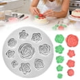 thumbnail image 1 of Silicone Molds,Soap Molds,Rose Silicone Candy Mold Mini Flower Fondant Chocolate Molds For Cake Decorating Cupcake Topper Chocolate Gum Paste Polymer Clay,White, 1 of 9