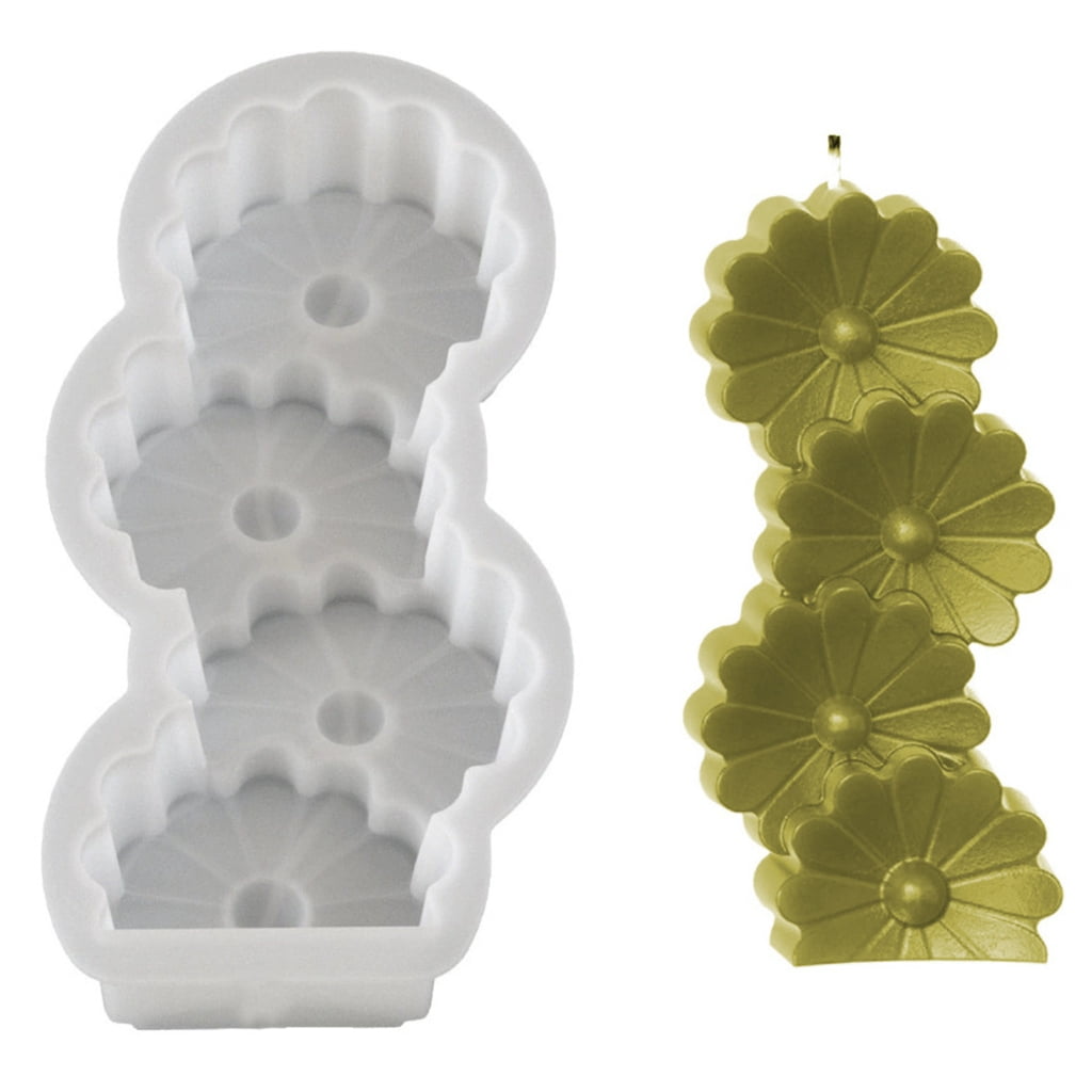 Silicone Molds Stacking Flower Candle Molds Epoxy Resin Molds Handmade ...