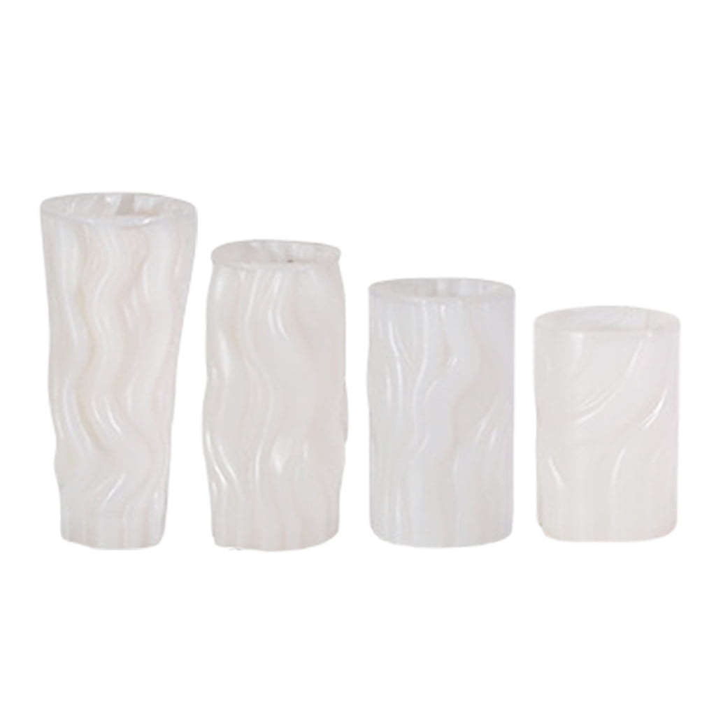 Silicone Molds Wavy Cylindrical Candle Molds Epoxy Resin Molds Castings Molds Irregulars Geometric Shape Plasters Molds