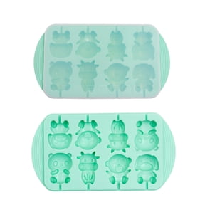 Silicone MoldsforBaking, Cake MoldsforBaking, 8X10 In, Panda Cow Monkey Rabbit Designs, Candy Molds Silicone, SticksforCake Pops, Turquoise, 1 Pc, Pink Party Events