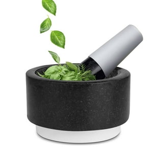 Mortar and Pestle Set - Small Grinding Bowl Container for Guacamole,  Spices, Salsa, Pesto, Herbs - Best Mortar and Pestle Spice and Pills  Crusher Set, Holds Up to 2.5oz - 3.75x2'', Marble