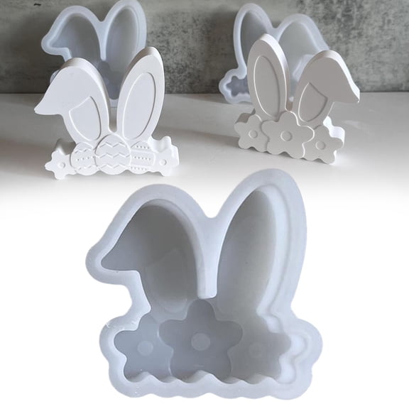 Silicone Mould Easter Silicone Moulds Casting Moulds Easter Casting Moulds Silicone Plaster For Casting Silicone Casting Mould Easter Bunny Epoxy Resin Casting Moulds Silic Rabbit ear ornament