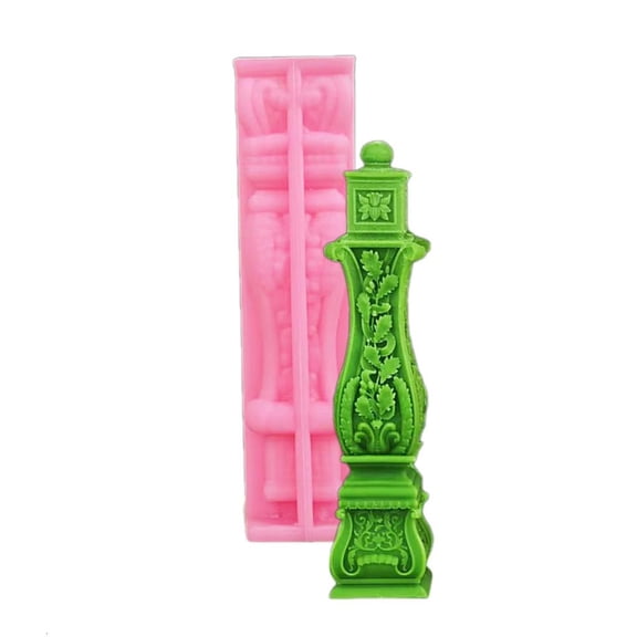 Silicone Mould Roman Column Candle Mold Relief Flower Soap Plaster Making Chocolate Mold for DIYs Enthusiasts Handmade