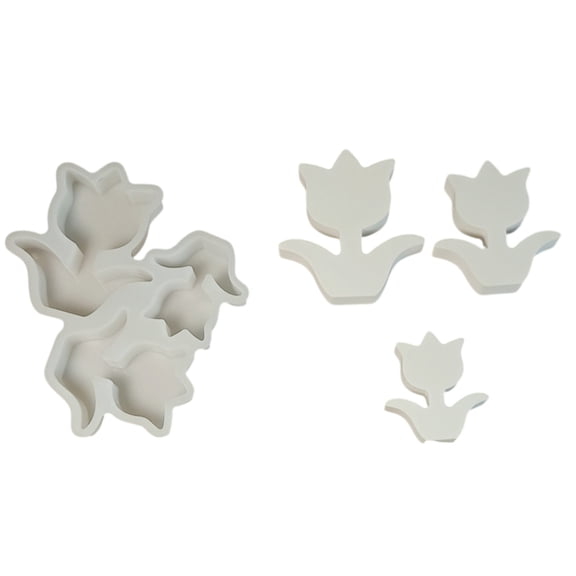 Silicone Moulds Tulips Molds Handmade Epoxy Resin Molds Ornament Molds Plasters Molds Castings Molds Baking Molds