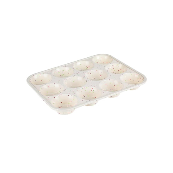 Silicone Muffin Pan, 12 Cups Non-stick Cupcake Mold With Iron Frame for Easy Handling, Oven & Dishwasher Safe Bakeware for Mini Quiche Egg Bites Cheesecake, Flexible Muffin Tray for Baking