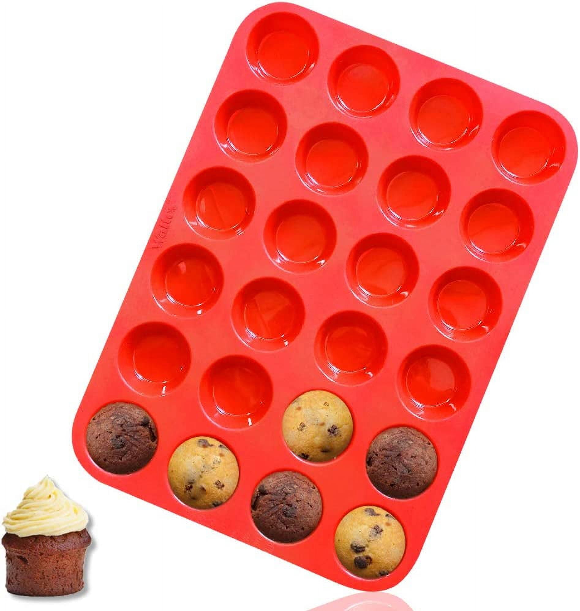 Silicone Muffin Pan - Silicone Molds Including Mini 24 Cups, Regular 12  Cups Muffin Pan & 12 Cavities Mini Loaf Pan 3-in-1 Set for Egg Muffin