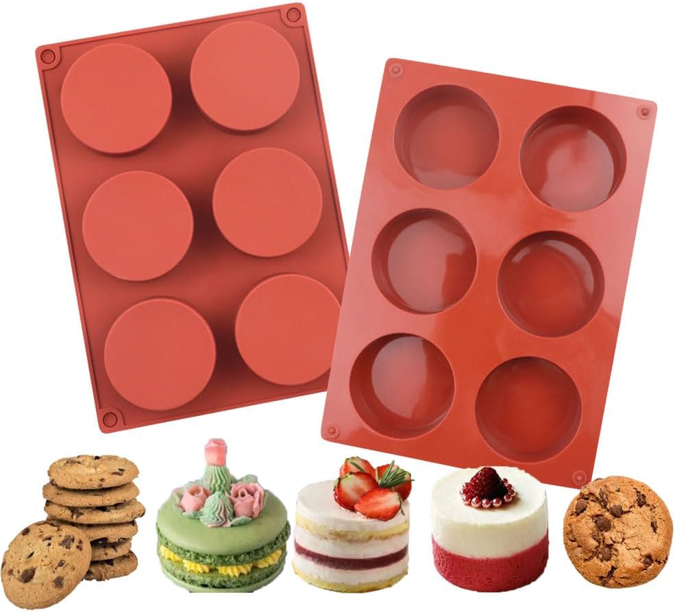 Silicone Muffin Pan, 6 Cups NonStick Cupcake Molds for Egg Muffin Cupcake Quiches Frittatas
