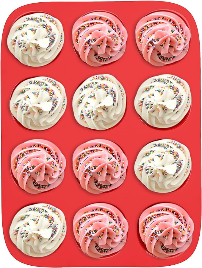 Silicone Muffin Pan Nonstick Cupcake/Muffin/Brownie Reusable Baking