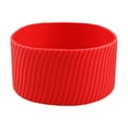 thumbnail image 1 of Red Silicone Mug Sleeve (3.1x2in/8x5cm) - Reusable Heat Resistant Non-Slip Insulated Cup Cover for Mugs Glasses Bottles, -40°C to 230°C, 1 of 9