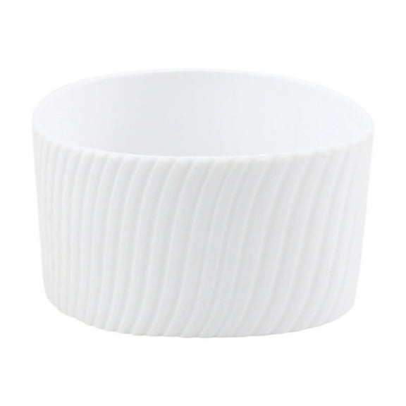 Silicone Mug Sleeve | Heat Resistant Insulated Cup Cover | Reusable Protective Glass & Bottle Case | Non-Slip Vertical Grain Grip | Flexible Durable Drink Sleeve | 1 Pack | Fits Standard Size Mugs