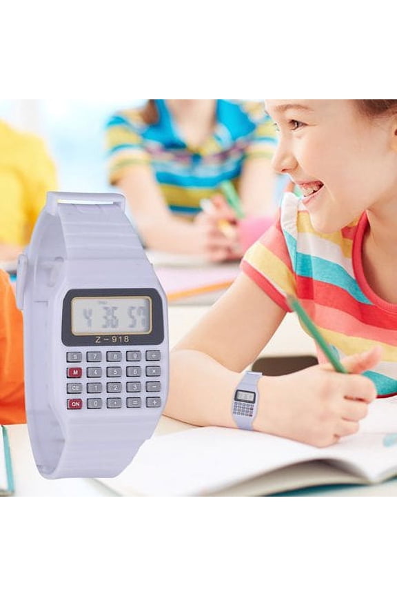 Silicone Multi-Purpose Date Time Electronic Wrist Calculator Watch
