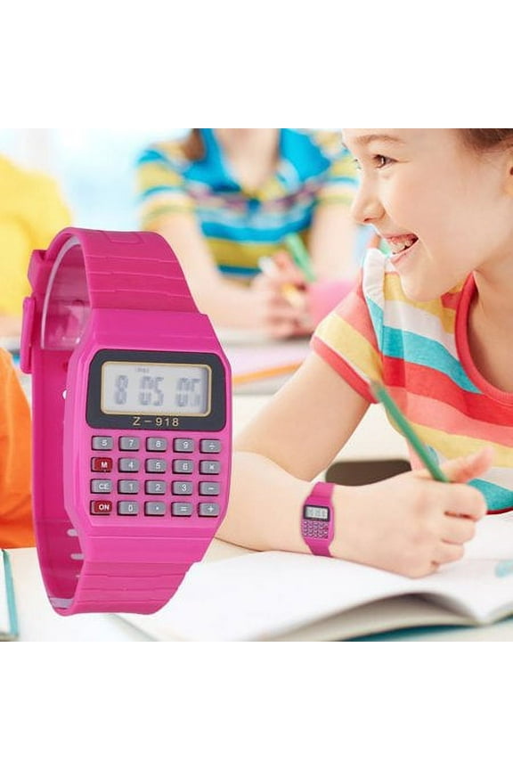 Silicone Multi-Purpose Date Time Electronic Wrist Calculator Watch