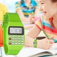 Silicone Multi Time Electronic Watch for Seniors Wrist Calculator Watch for Men Band Wind Up