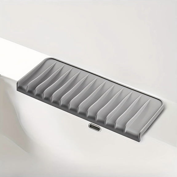 Silicone Multifunctional Draining Mat - Heat Resistant Kitchen Drying Rack, Splash-Proof Countertop Organizer for Dishes, Utensils & Bar Supplies