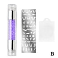 thumbnail image 1 of Silicone Nail Art Stamping Kit Transfer Stamper Scraper Plate Set Manicure R5Y8, 1 of 1