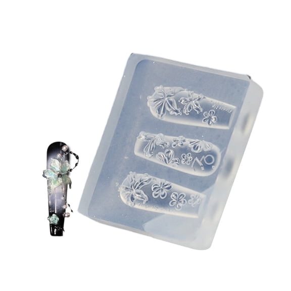 Silicone Nail Art Template for Nail Decorations Embossed Nail Accessories Making Molds Practical Nail Embossing Tool
