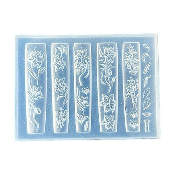 Professional Silicone Nails Decors Template Nails Carving Moulds Nails Decors Silicone Molds Suitable for Nails Decorations