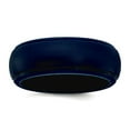 thumbnail image 1 of Silicone Navy Blue 8mm Ridged Edge Band Size 10 Ring for Women and Men, 1 of 2