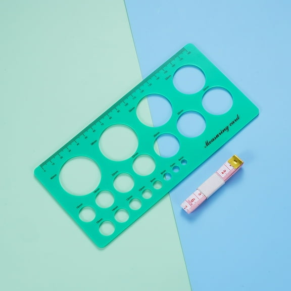 Silicone Nipple Measuring Ruler Measuring Card Breast Pump Ruler Flange Nipple Size Measuring Tool Mint Green