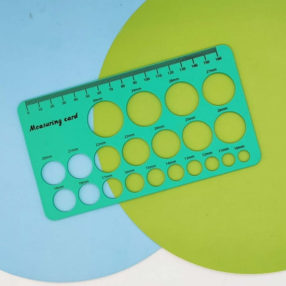 Silicone Nipple Measuring Ruler & Tape Measure – Breast Flange Size Tool for New Mothers, Soft, Safe & Comfortable – 1PC, Green