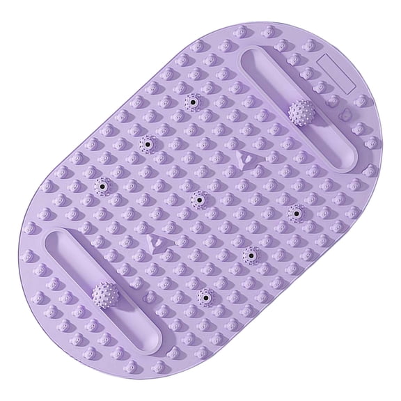 Silicone Non-Slip Foot Mat 29.53 Inch, Soft Flexible Textured Exercise Pad for Indoor Jogging, Home Office Standing Desk, Lightweight Portable Fitness Mat, Purple